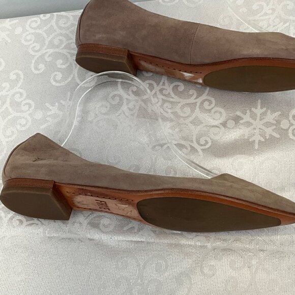 Frye Women's 3472073 Pointed Toe Leather Flats Taupe Size 7M - Picture 5 of 8